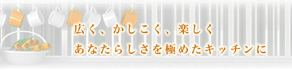 広く、かしこく、楽しく　あなたらしさを極めたキッチンに